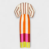 Kaya - Maxi dress with a neckline and balloon sleeves