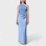 Elegant one-shoulder maxi dress