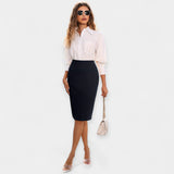 Meda - Midi Skirt with High Waist