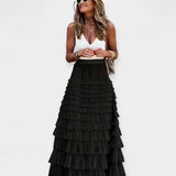 Valerie - Boho Skirt with Mesh Satin Finish