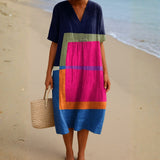 Isadora - Vibrant Colour Block Dress