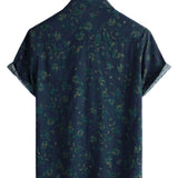 Summer Cotton Floral Retro Boho Shirt for Men