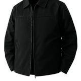 Light Twill Jacket for Men – Black – Regular Fit