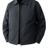 Light Twill Jacket for Men – Dark Gray – Regular Fit