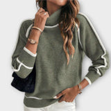 Christine - Luxury Olive Green Knit Sweater