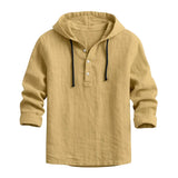 Adam – Linen Hoodie Shirt