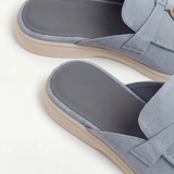 Blue Suede Mediterranean Mules