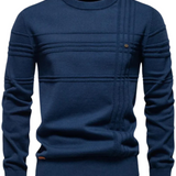 Men's Sweater in Plaid Pattern