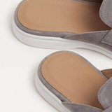 Light Gray Suede Mediterranean Mules