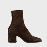 Alma - Suede Ankle Boots on a Block Heel