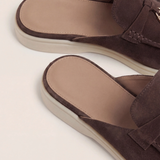 Brown Suede Mediterranean Mules