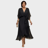 Monica Chiffon - Dress with a V-neck