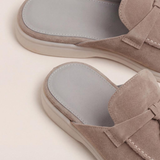 Beige Suede Mediterranean Mules