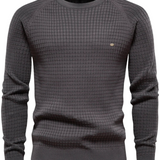 Men's Sweater with Mesh Pattern