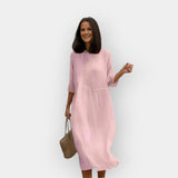 Dress with a Comfortable Cut for the Belly