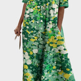 Elena - Loose and Light Midi Dress in Floral Print