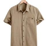 Casual Short Sleeve Cotton Shirt