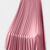 Veronika - Long Pleated Satin Skirt