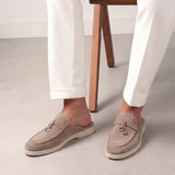 Beige Suede Mediterranean Mules