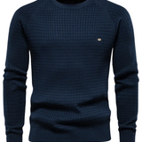 Men's Sweater with Mesh Pattern