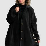 Stella - Comfortable Velvet Jacket with Hood
