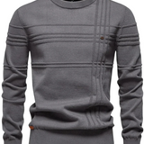 Men's Sweater in Plaid Pattern