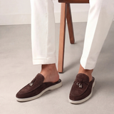 Brown Suede Mediterranean Mules