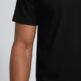 Men's Slim-Fit Mercerized T-Shirt in Black
