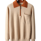 Castelle Cashmere Zip Up Polo