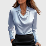 Dana - Elegant blouse made of shiny satin