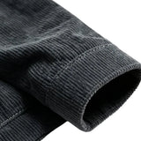 Men's Velvet Jacket with Sherpa Collar and Snap Buttons - Dark Graphite