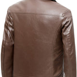 Elegant Leather Jacket with Fleece