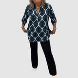 Ella - Blouse with Graphic Print
