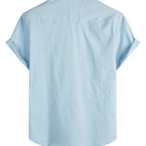 Casual Short Sleeve Cotton Shirt for Men