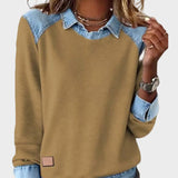 Ravit - Denim Woven Long Sleeve Blouse