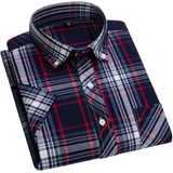 Plaid Short Sleeve Cotton Shirt