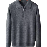 Gstaad Cashmere Sweater with Quarter Zip