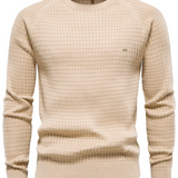 Men's Sweater with Mesh Pattern