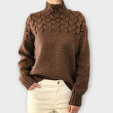 Eva - Women's Sweater with Detailed Cable Pattern