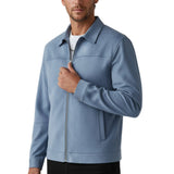 Light Blue Suede Jacket for Men – Elegant and Versatile Everyday Jacket