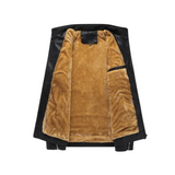 Retro Fleece Padded Leather Jacket