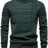 Men's Sweater in Plaid Pattern