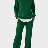 Lena - Elegant Sweater Set with Buttons