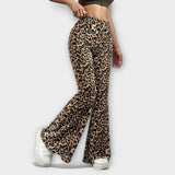 Bootcut Leopard Print Pants
