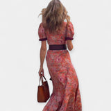 Romantic Dresses with Belt and Puff Sleeves