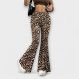 Bootcut Leopard Print Pants