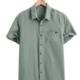 Casual Short Sleeve Cotton Shirt