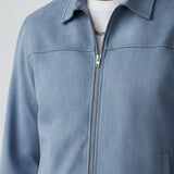 Light Blue Suede Jacket for Men – Elegant and Versatile Everyday Jacket