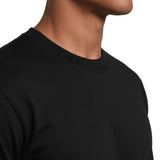 Men's Slim-Fit Mercerized T-Shirt in Black