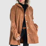 Stella - Comfortable Velvet Jacket with Hood